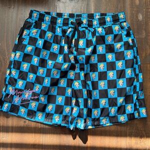 PALACE Black & Blue Checkered Marilyn Monroe SwimShorts - XL